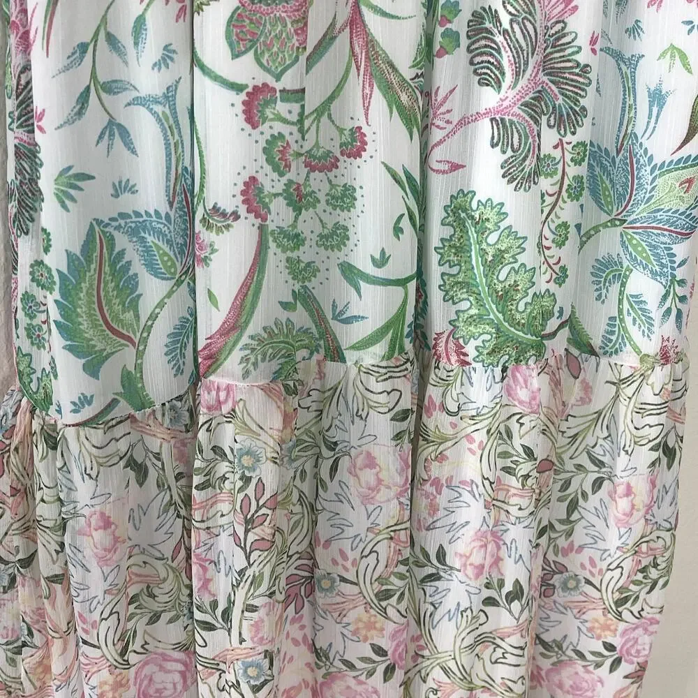 HOUSE OF HARLOW 1960 Tiered Chiffon Maxi Dress Small NWT‎